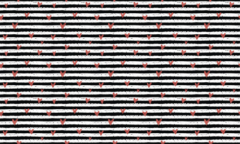 0404 - Classic Black and White with Red Hearts
