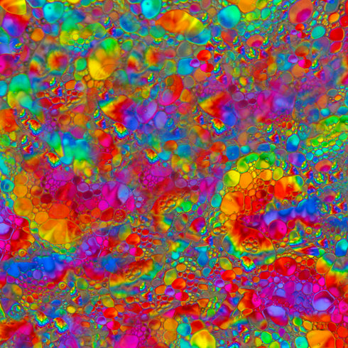 5074 - Blurry Abstract Rainbow Bubbles