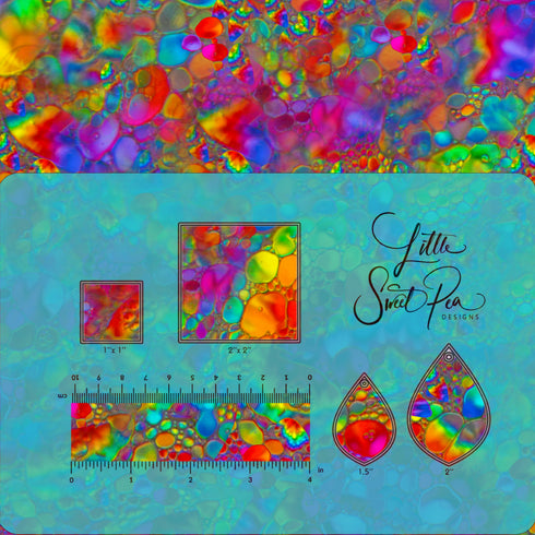 5074 - Blurry Abstract Rainbow Bubbles