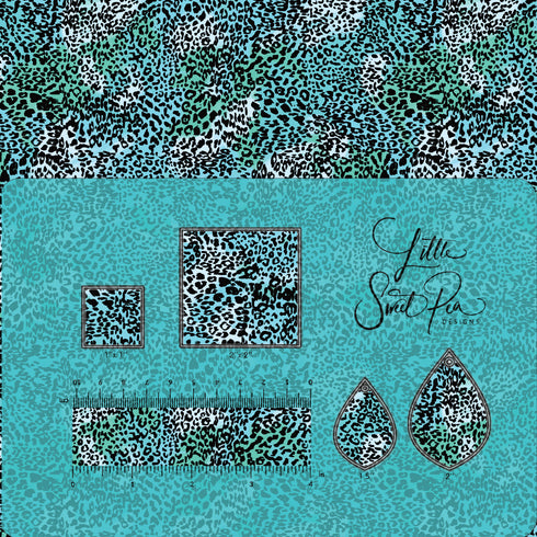 5075 - Teal and Green Leopard Print (Micro)