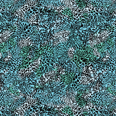 5075 - Teal and Green Leopard Print (Micro)