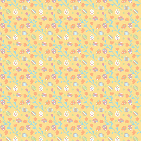 0520 - Flowers and Multi-Colored Eggs