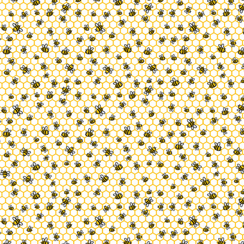 0530 - Micro Bees on Honeycomb Hive