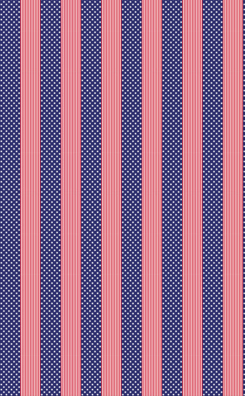 6008 - Small - Micro Red, White and Blue Stars and Stripes 1" Blocks