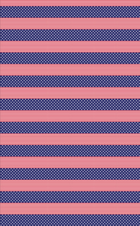 6009 - Small - Micro Red, White and Blue Stars and Stripes Vertical 1" Blocks