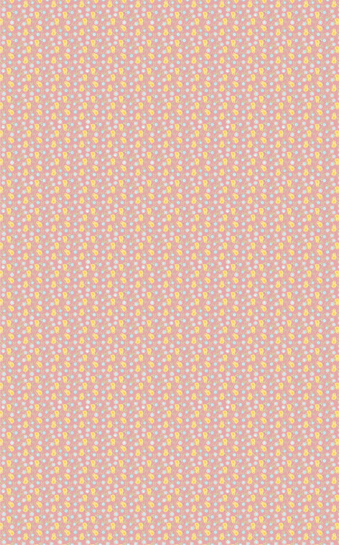 6077 - Baby Chicks and Blue Flowers