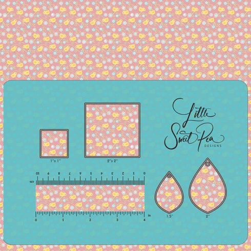 6077 - Baby Chicks and Blue Flowers