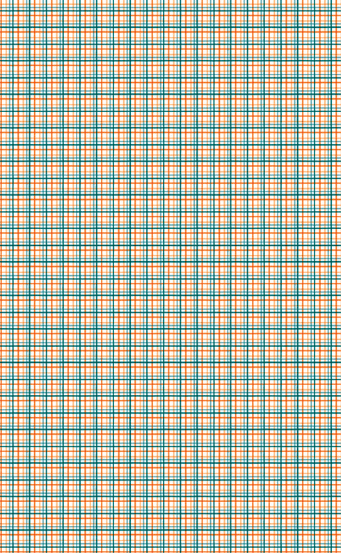 6088 - Harvest Teal and Orange Plaid (Micro)
