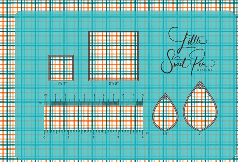 6088 - Harvest Teal and Orange Plaid (Micro)