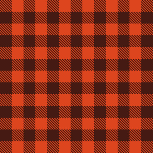 0046 - Orange and Black Buffalo Plaid