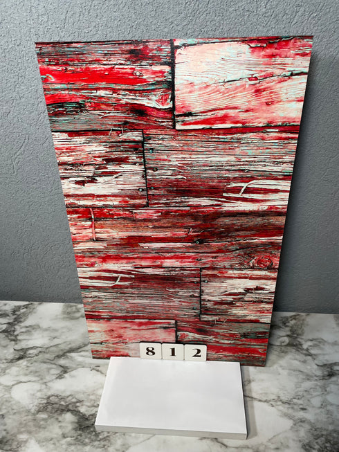 0812 - Red Rustic Barn Wood