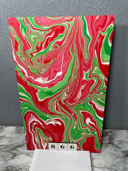 0866 - Red and Green Swirl