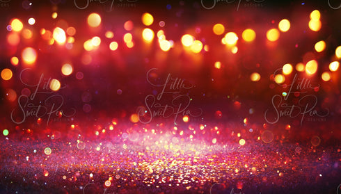 0905 - Red Twinkle Lights and Glitter