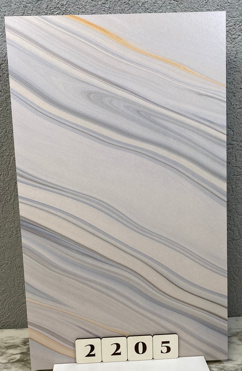 2205 - Gold, Grey, Blue and White Marble Abstract