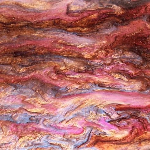 Warm Copper Glitter Ripple - 1/8" Acrylic Sheet