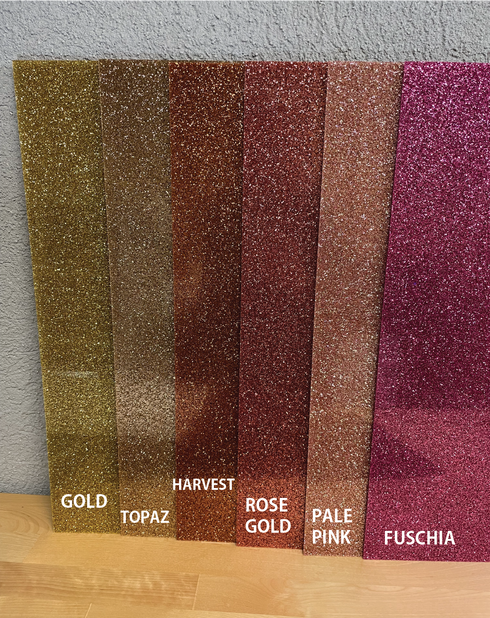Burnt Orange Harvest Glitter - 1/8" Acrylic Sheet