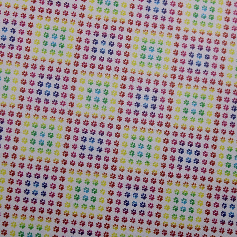 6026 - Rainbow Paw Print Diamond Pattern