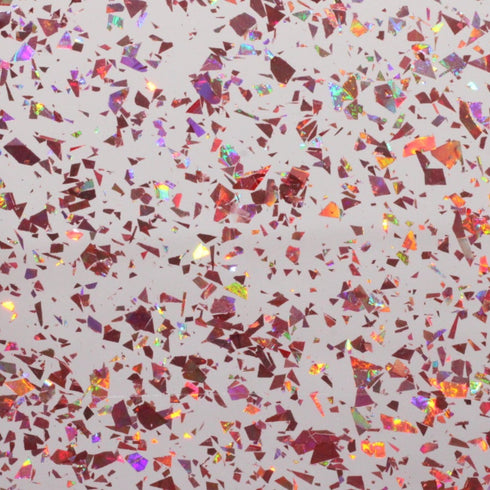 Pink Glitter Flakes - 1/8" Clear Cast Acrylic Sheet