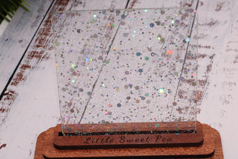 Chunky Disco Diva Silver Glitter - 1/8" Acrylic Sheet