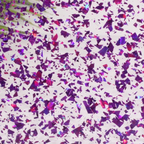 Purple Glitter Flakes - 1/8" Clear Cast Acrylic Sheet