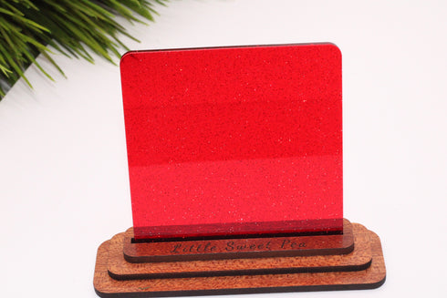 A Little Glitter Cherry Red Tint - 1/8" Acrylic Sheet