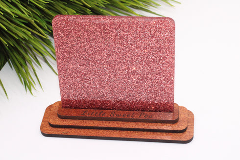 Rose Gold Glitter- 1/8" Acrylic Sheet