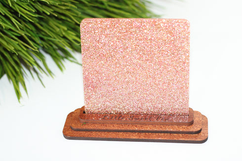 Pale Golden Pink Glitter - 1/8" Acrylic Sheet