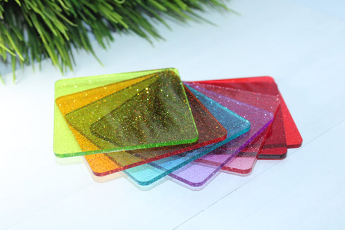 A Little Glitter Green Tint - 1/8" Acrylic Sheet