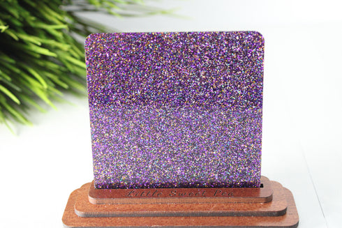 Passionate Purple Holographic Glitter - 1/8" Cast Acrylic