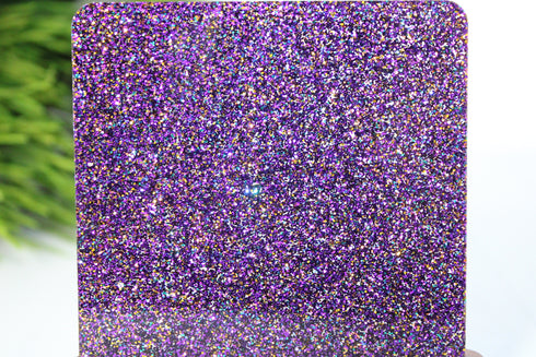 Passionate Purple Holographic Glitter - 1/8" Cast Acrylic