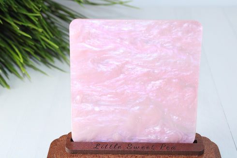 Soft Pink Glitter Ripple - 1/8" Acrylic Sheet