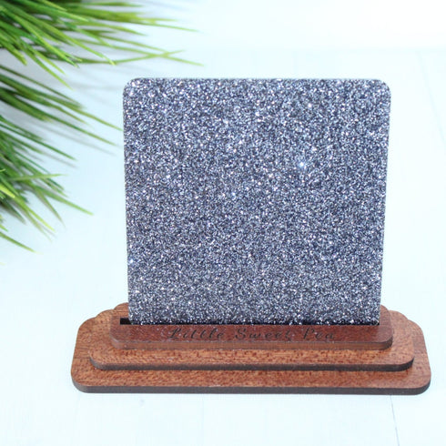 Slate Grey Glitter - 3.2 mm Acrylic