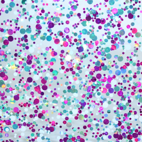 Fushia Pink, White and Teal Glamourous Dots - 1/8" Cast Acrylic Sheet