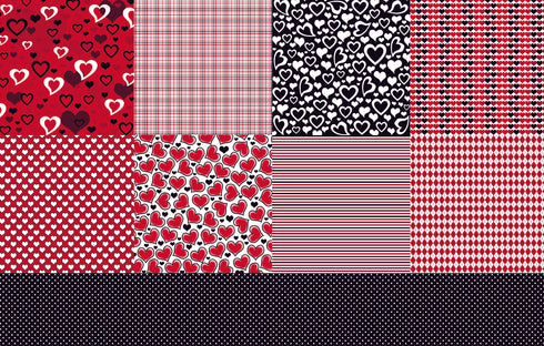 0407 - Red and Black Valentines Customized Print
