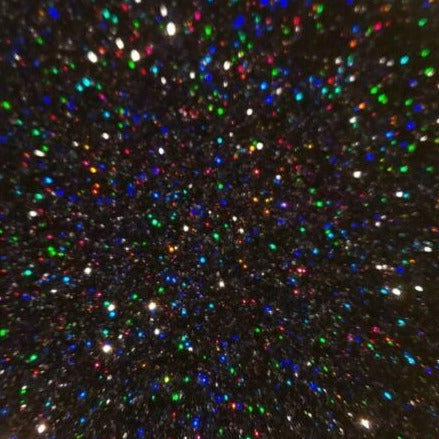 Black Holographic Rainbow Glitter - 1/8" Acrylic Sheet