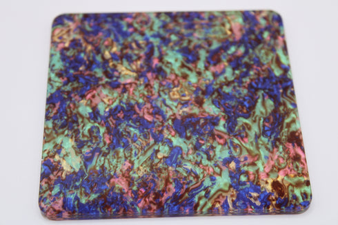 Green Kaleidescope - 1/8" Celluloid - Acrylic Sheet