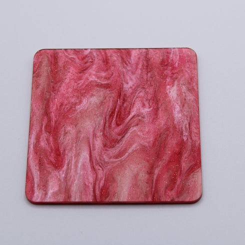 Salmon Pink Ombre Glitter Ripple - 1/8" Acrylic Sheet