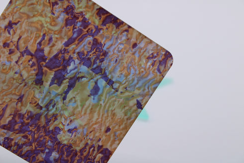 Blue Gold Kaleidescope - 1/8" Celluloid - Acrylic Sheet