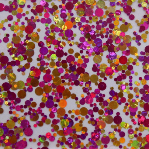 Fushia Pink and Gold Glamourous Dots - 1/8" Cast Acrylic Sheet