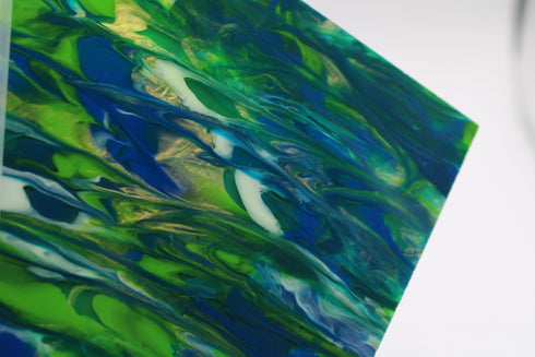 Blue/Green Wave - 1/8" Acrylic Sheet