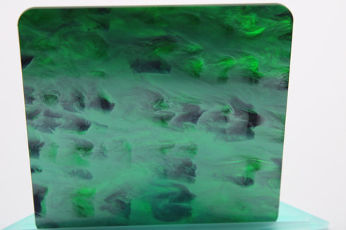 Kelly Green Ombre Glitter Ripple - 1/8" Acrylic Sheet