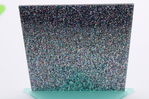 Lead Grey Holographic Glitter - 1/8" Acrylic Sheet