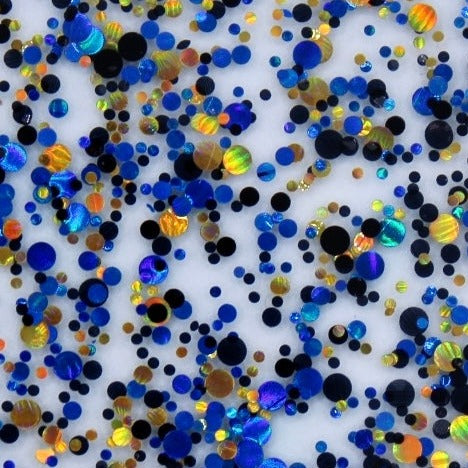 Blue, Black and Gold Glamourous Dots - (2.4 mm Cast Acrylic Sheet)