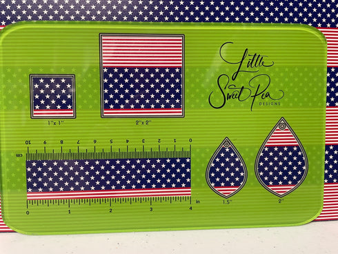 6008 - Small - Micro Red, White and Blue Stars and Stripes 1" Blocks