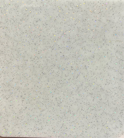 A Little Rainbow Holographic Glitter on White - 1/8" Acrylic Sheet