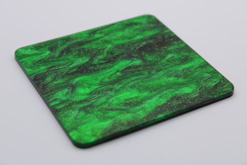 Kelly Green Ombre Glitter Ripple - 1/8" Acrylic Sheet