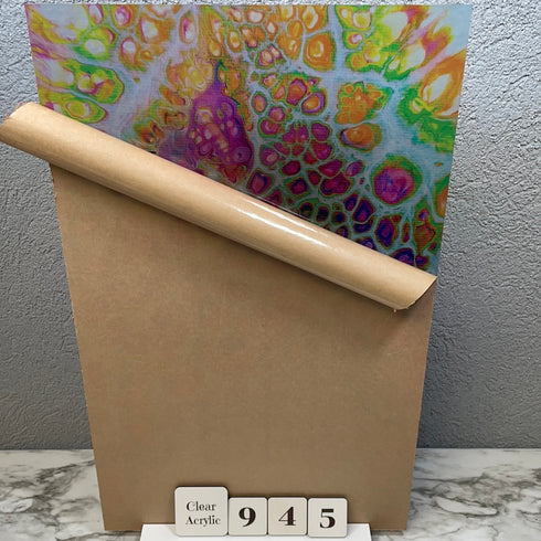 0945- Abstract Paint Pour on Canvas