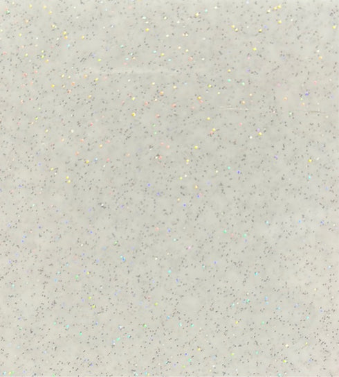 A Little Rainbow Holographic Glitter on White - 1/8" Acrylic Sheet