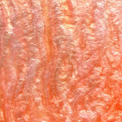 Pale Orange Glitter Ripple - 1/8" Acrylic Sheet