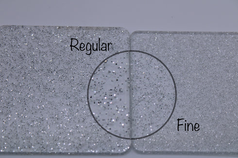 A Little Silver Regular Sized Glitter - 1/8" Acrylic Sheet